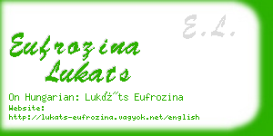 eufrozina lukats business card